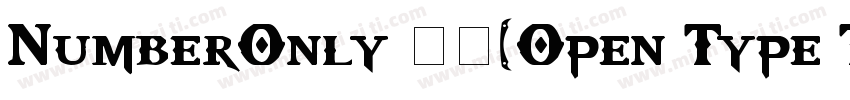 NumberOnly 粗体(Open Type TrueType)(V字体转换